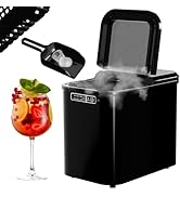 TroniTechnik Eiswürfelmaschine Eiswürfelbereiter, Ice Maker, 12kg/24h, 2,2 Liter Wassertank, 2 G...