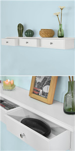 SoBuy Wall Storage Display Shelving, Wall Mounted Floating Drawer,FRG93-WN 21 FRG43-L-W