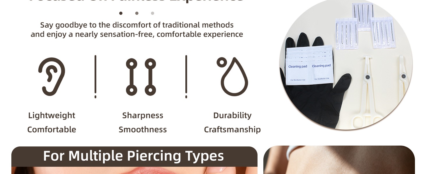 A-minusone 84PCS Body Septum Piercing Kit Nose Tongue Lip Ear Eyebrow Belly Button Tragus Industrial