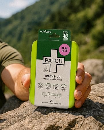 on-the-go adult bandages bamboo travel kit