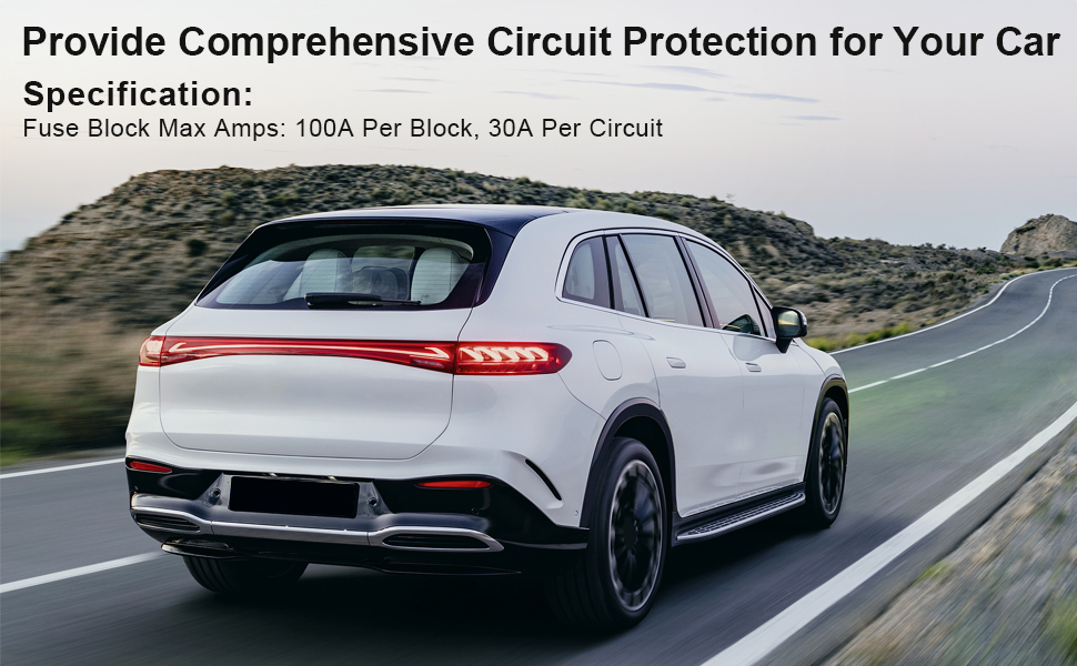 QAGGUM 20 Way Blade Fuse Block 16 Circuit DC SUB Panel with