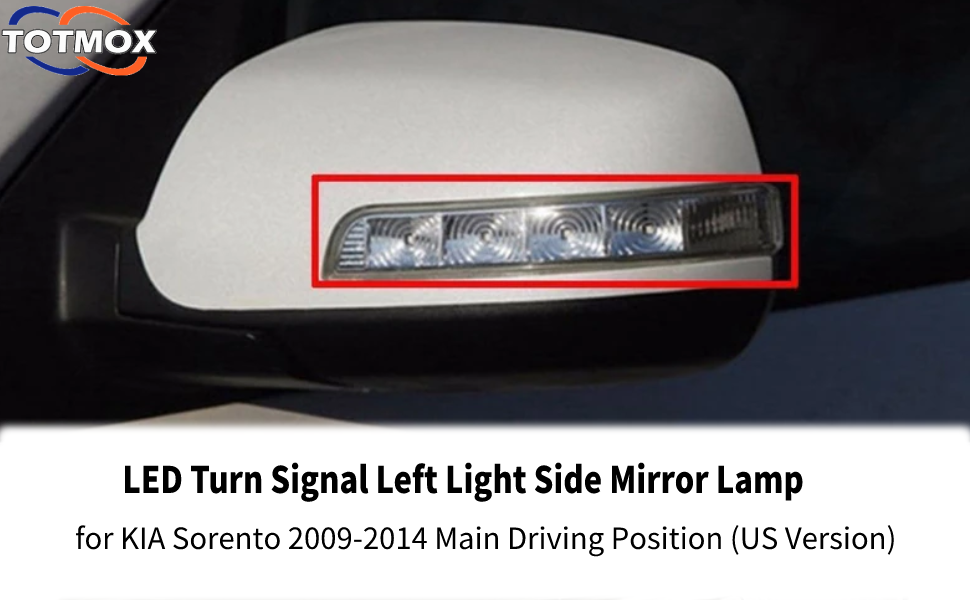 TOTMOX LED Side Mirror Turn Signal Light, ABS + PC Mirror