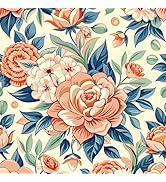 Yun-aeon Peony Floral Peel and Stick Wallpaper - 17.3"x120"(14.4sq ft) Peony Flower Contact Paper...