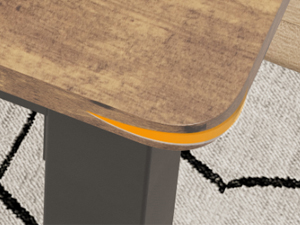 63 Inch Computer Desk, Large Office Desk with Black Metal Frame, Modern Simple Style Gaming Desk