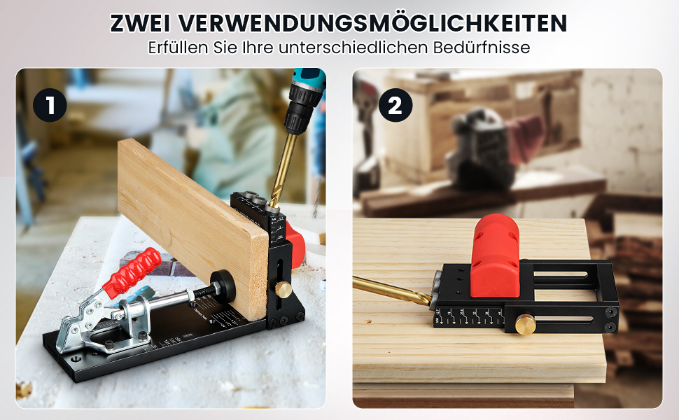 ENJOYWOOD XK4 Pocket Hole Jig Set, Aluminium Pocket Hole Drilling