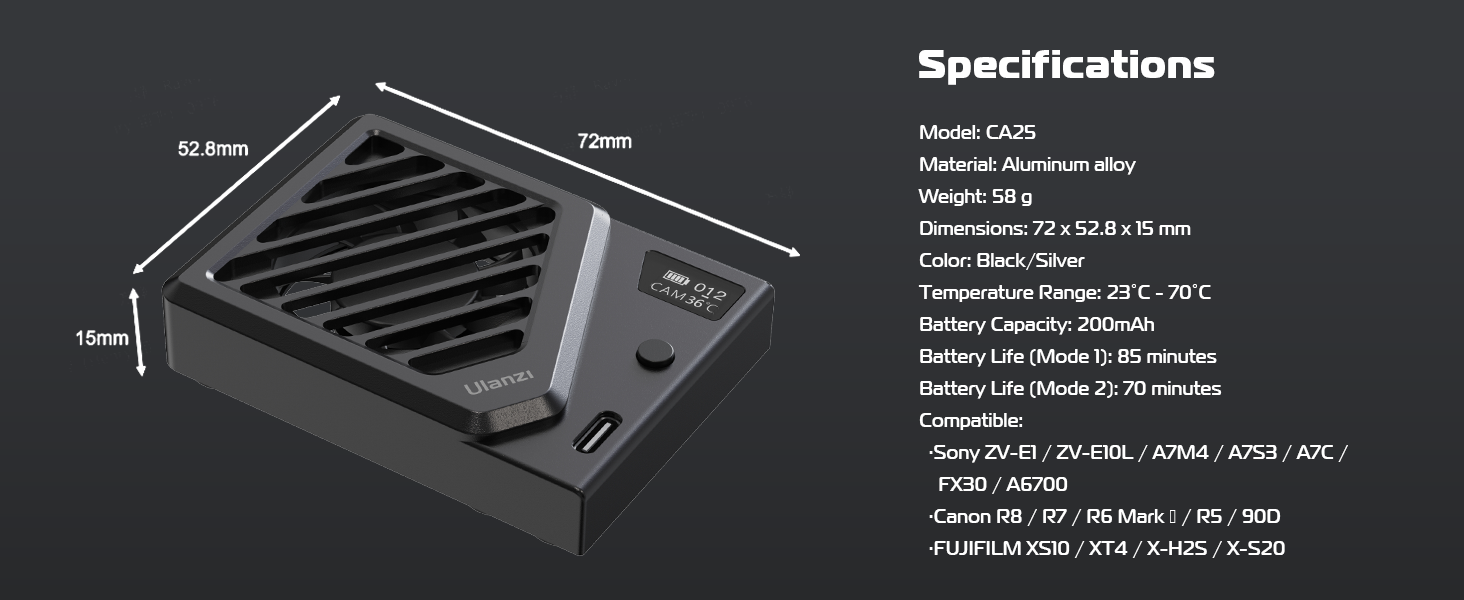 Real-time Monitoring of Temperature and Fan Speed: 0.46-inch OLED display design