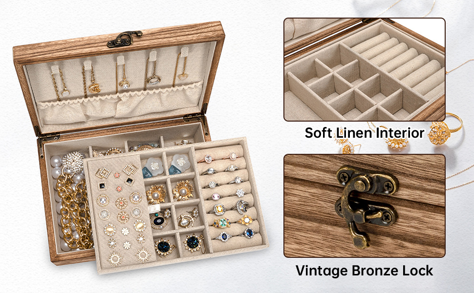 Jewelry box for girls jewelry organizer box jewelry boxes for women jewelry gift box wood wooden