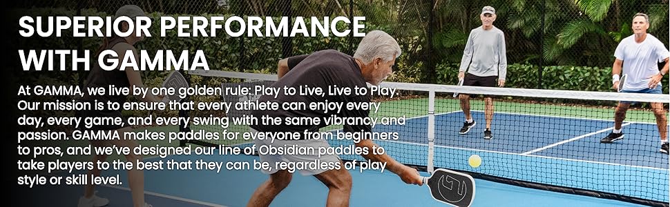 GAMMA Obsidian 13 Carbon Fiber Pickleball Paddle with 13mm