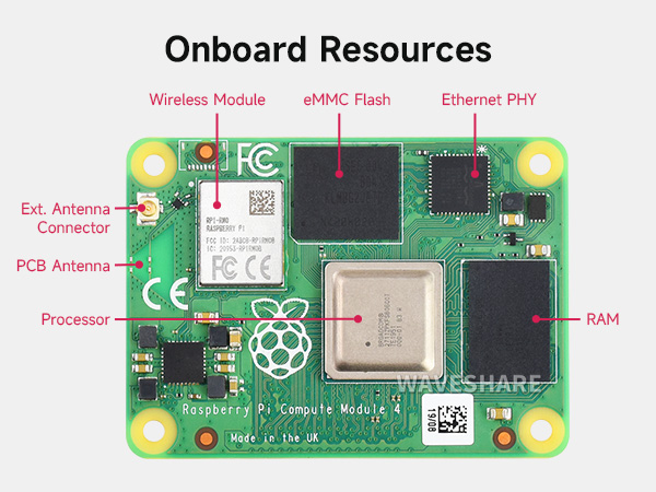 CPU Raspberry Pi Compute Module 4 CM4104000 Raspberry Pi CM4 Compute Module 4 4GB/8GB Lite Wi-Fi