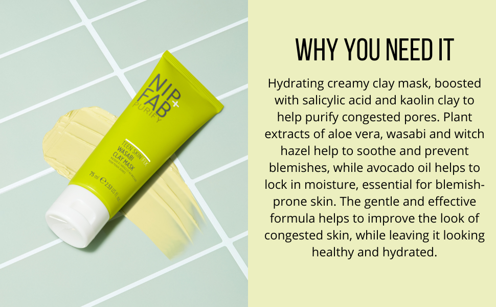 Nip+Fab Teen Skin Fix Wasabi Clay Mask