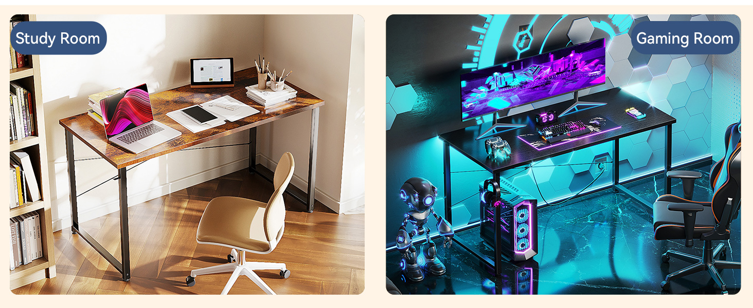 desk for study room and gaming room
