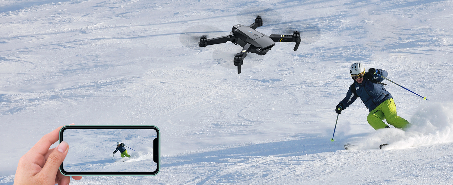 TEEROK E58 Pro Drones with 1080P Camera for Adults Kids, RC Quadcopter