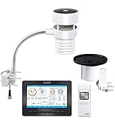 ECOWITT HP2553 Wi-Fi Weather Station with TFT Large Color Display, WS80 Ultrasonic Anemometer Sen...