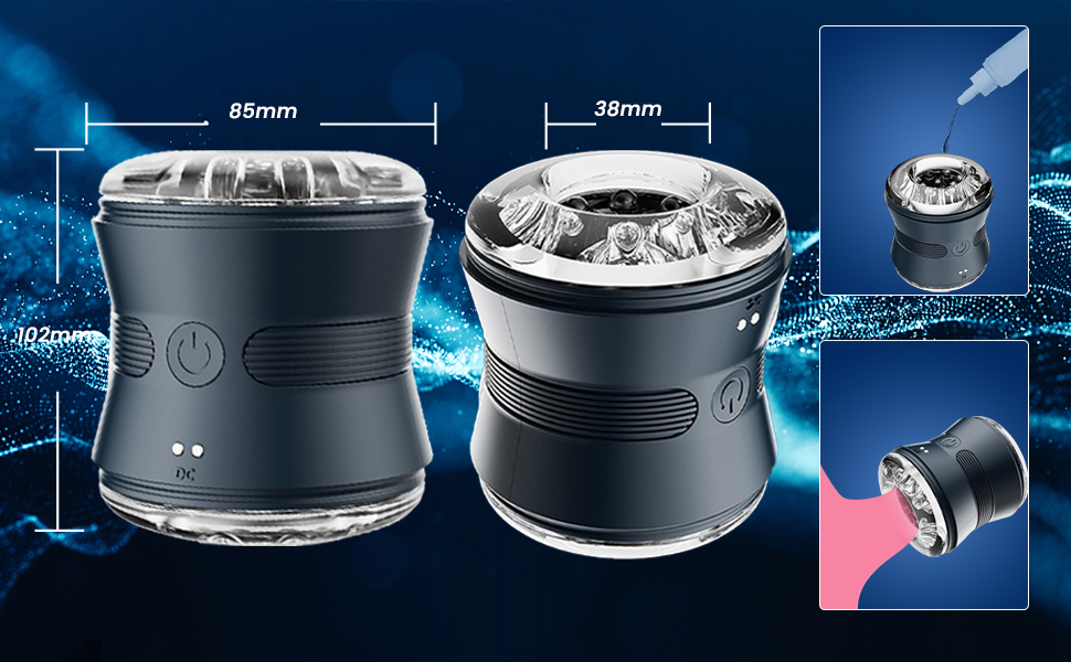 Elektrischer Masturbator Offenes Penis Training Vibrator mit 10 Vibrationen 2 Motoren