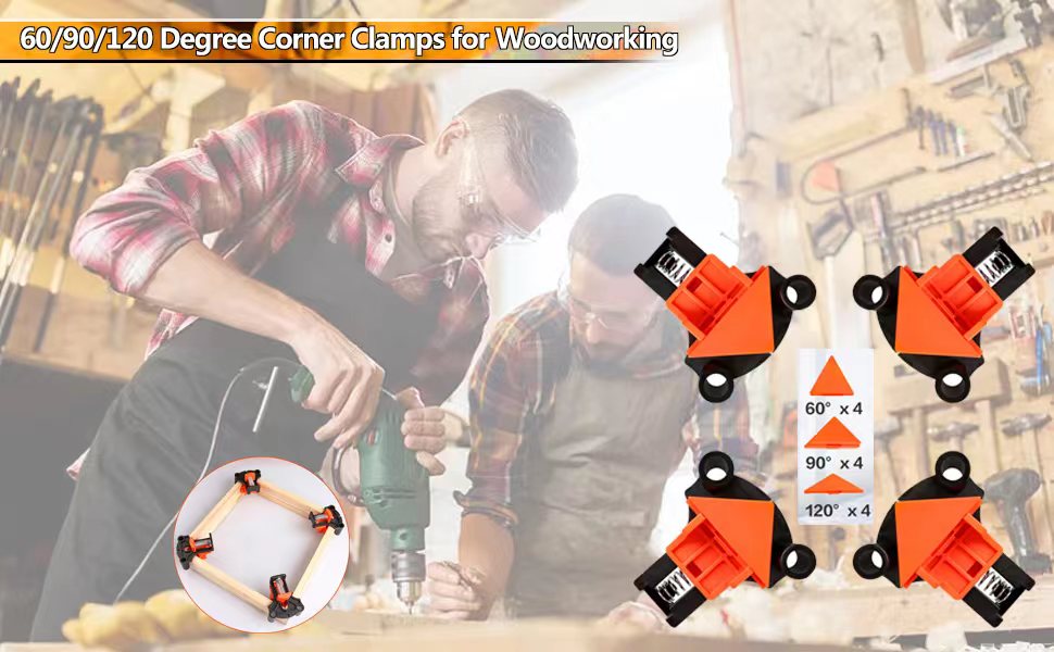 60/90/120 Degree Corner Clamp,Pro Carson Clamps for Woodworking