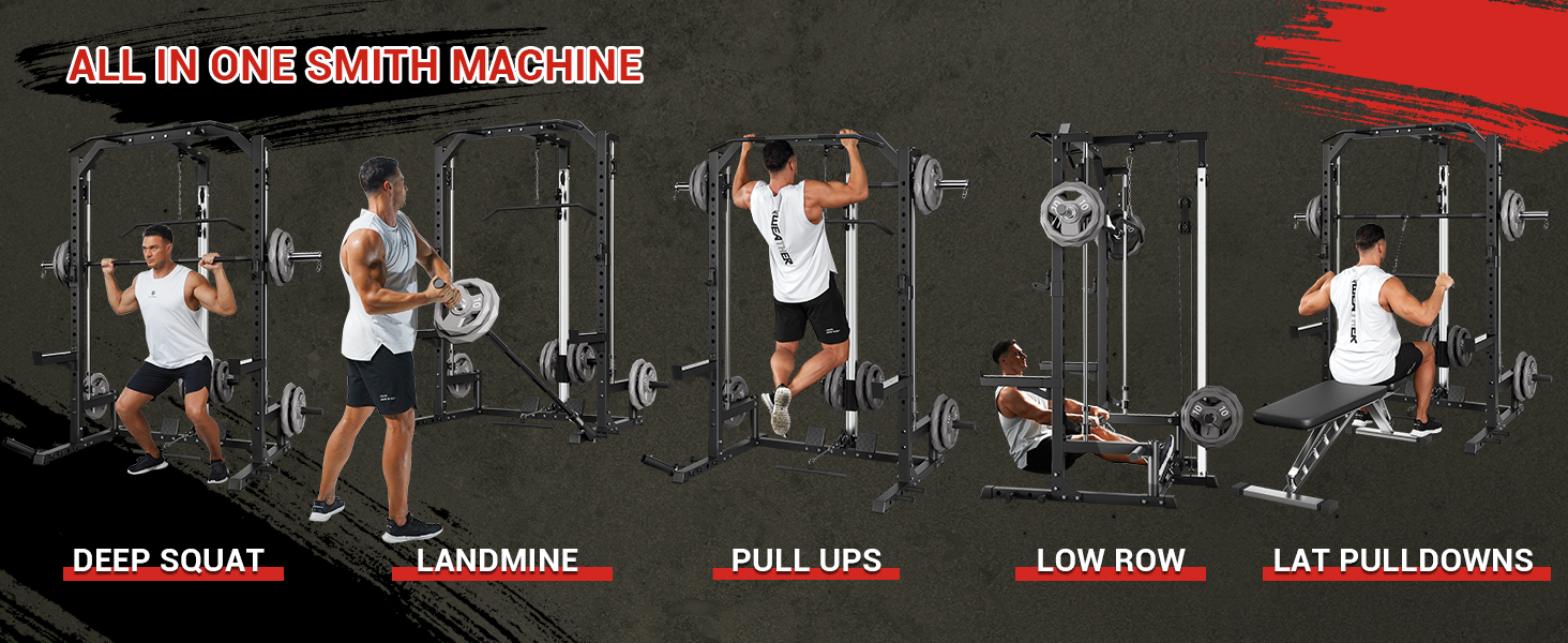 Smith Machine Home Gym Power Cage Squat Rack