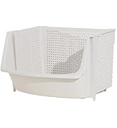 Potato and Onion Storage Bin, Plastic Vegetable Baskets for Kitchen Floor Standing Fruit Basket f...