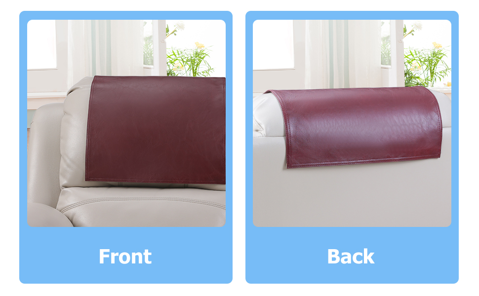 Premium Headrest Cover for Recliner Chair, Vinyl Leather furniture Sofa Headrest