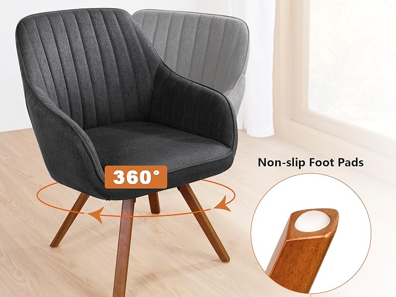 Amazon.com: KithKasa Mid Century Modern Desk Chair No Wheels