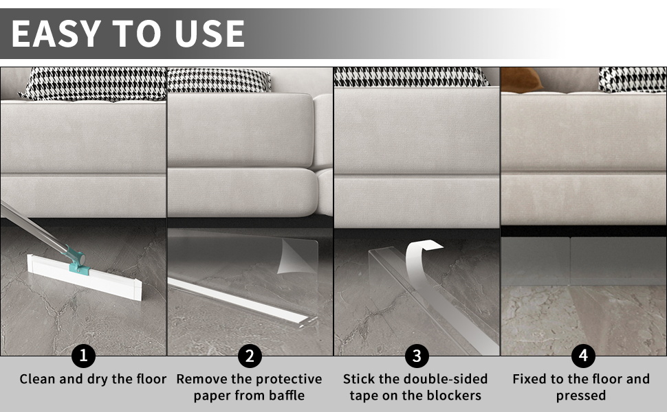 WHALE STORE 12 Packs Acrylic Couch Blocker, Transparent