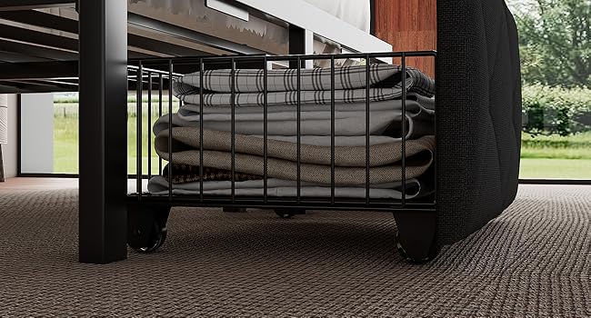 Bed Frame with Headboard and Storage Drawers