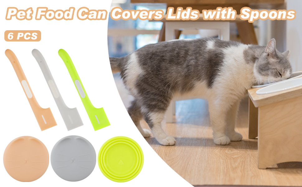Cat Food Can Covers Lids, Rubber Can Covers for Pet Food Cans, Dog