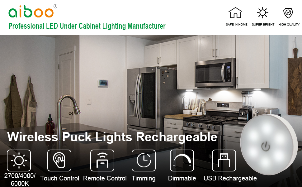 touch lights led puck lights with remote wireless tap lights rechargeable push lights stick on 