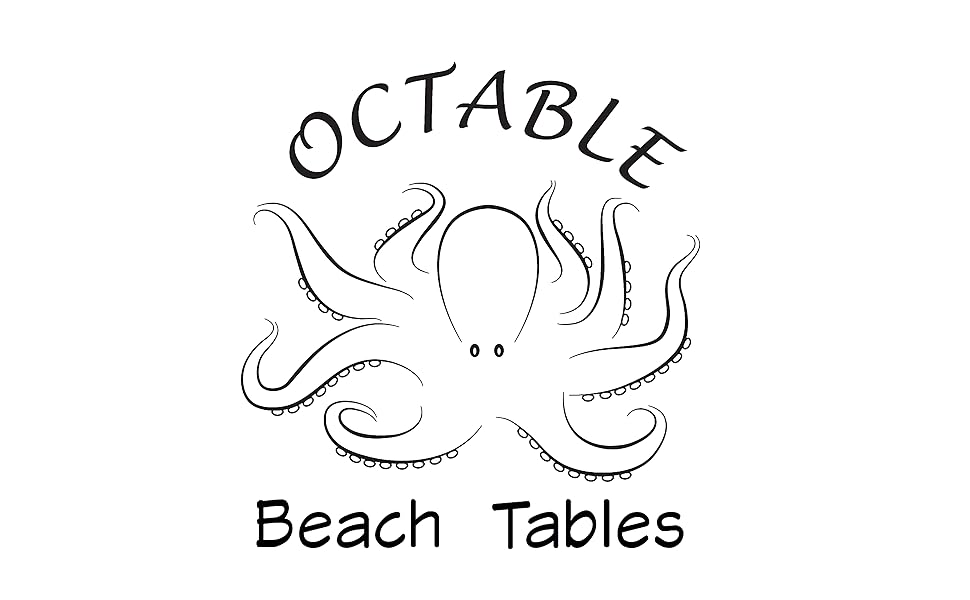 Octable Beach Table, Portable, Lightweight, Sturdy, Holds All Your Beach Gear