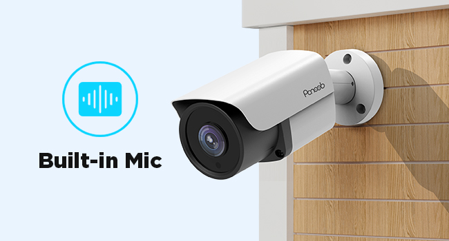 4mp PoE IP Cameras Wired with Audio