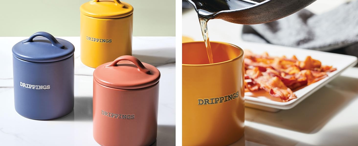 Ayesha Curry Kitchenware Ceramics Bacon Grease Jar