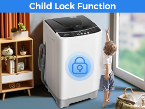 Portable Washing Machine, 15.6Lbs Full Automatic Washing Machine, 2.1 Cu.ft Compact Laundry Washer