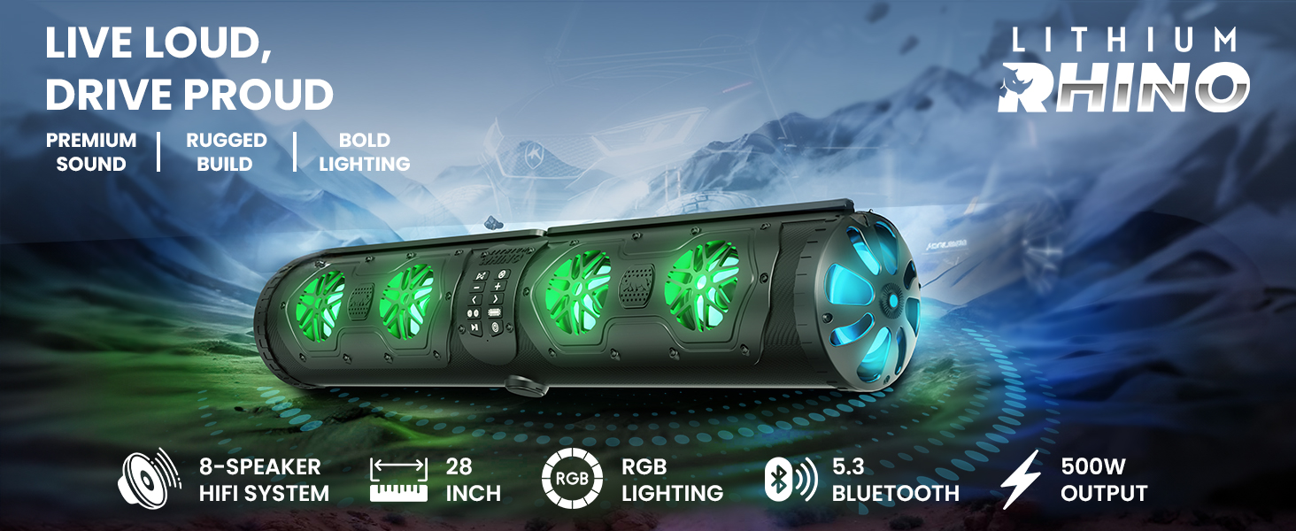 Golf Cart Sound Bar Bluetooth