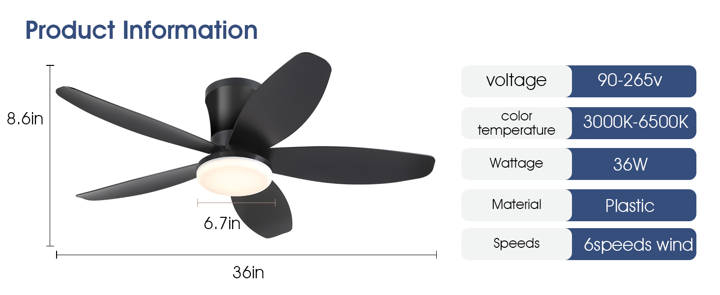 flush mount ceiling fan