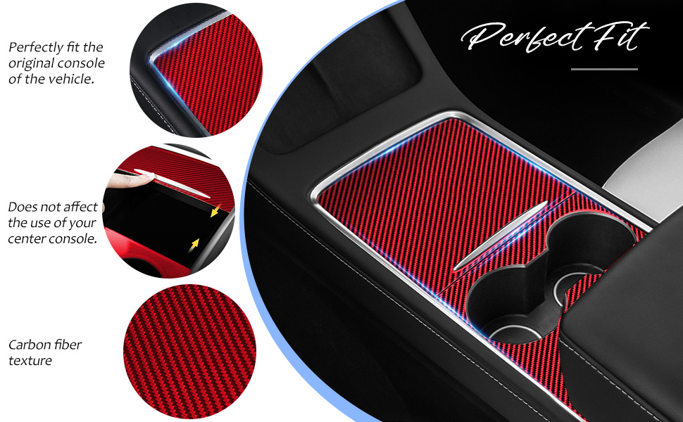 Real Glass Fiber 2021 2022 2023 Center Console Wrap Kit Fit