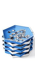 Puzzle Trays - White and Blue