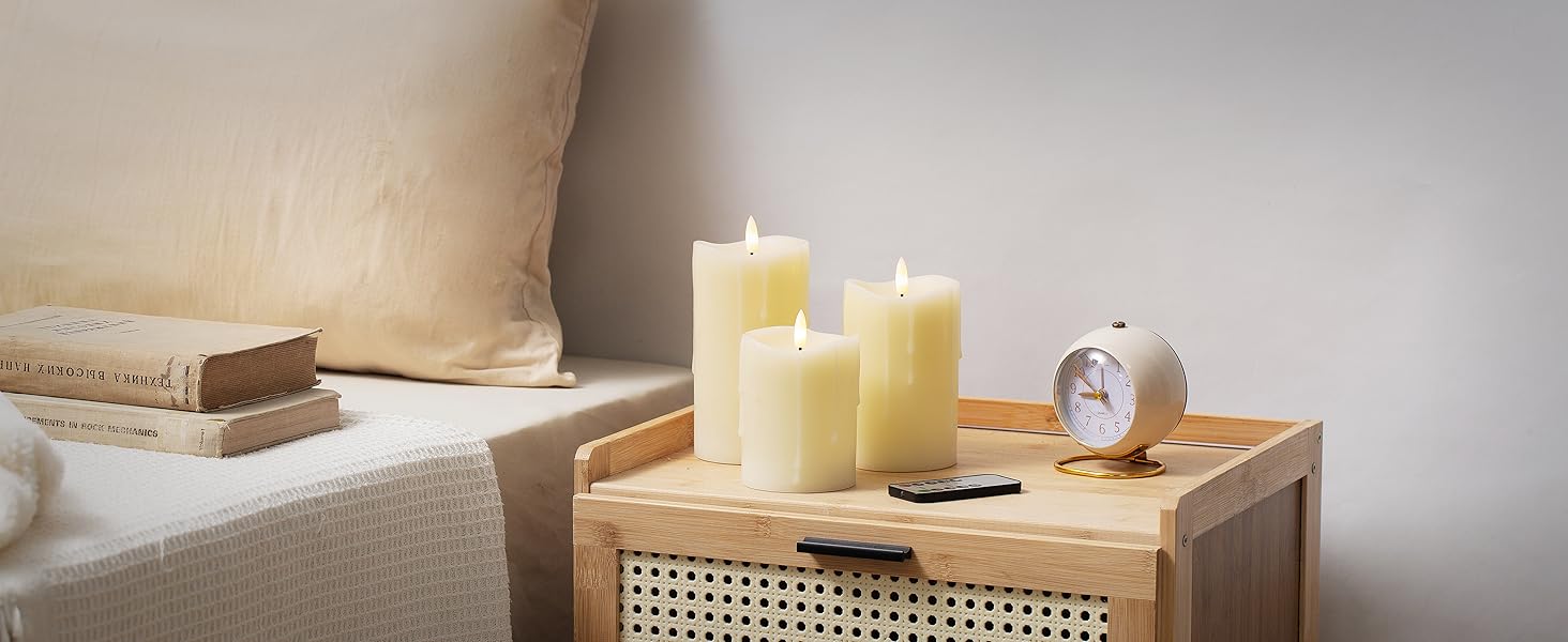 flameless pillar candles