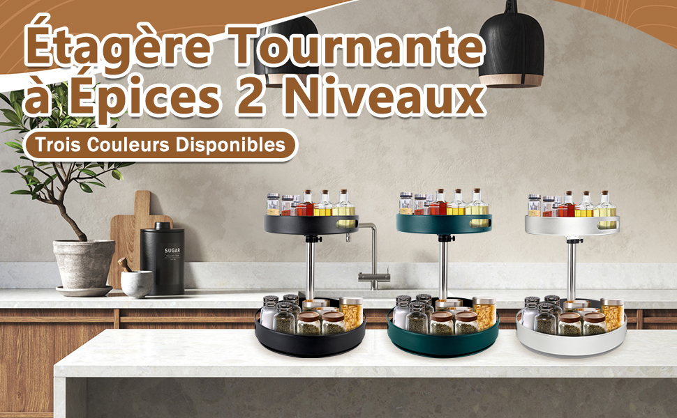 MEKOTRIN Organisateur D'épices à 2 Niveaux