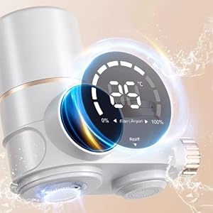 Amazon | 浄水器 蛇口直結型 液晶機能付き カートリッジ2個付き