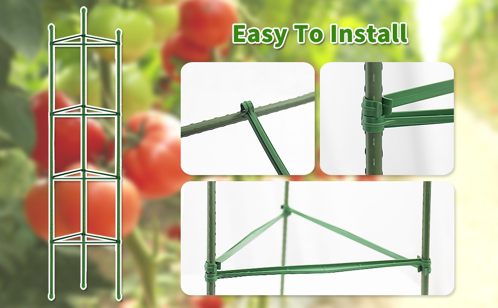 Little kuku Large Tomato Cage, 5ft 5pack Plant Support