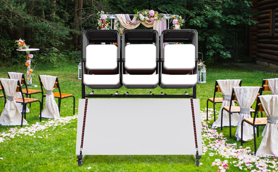 folding chair table cart