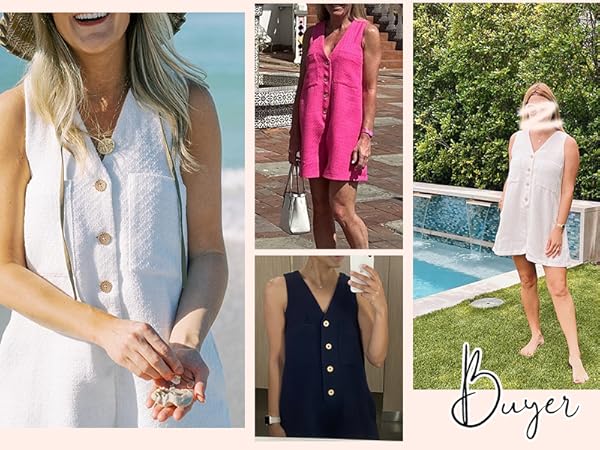 Summer Tweed Romper Sサイズ Amazon.com: Kedera Women Summer Tweed Jackie Romper Button