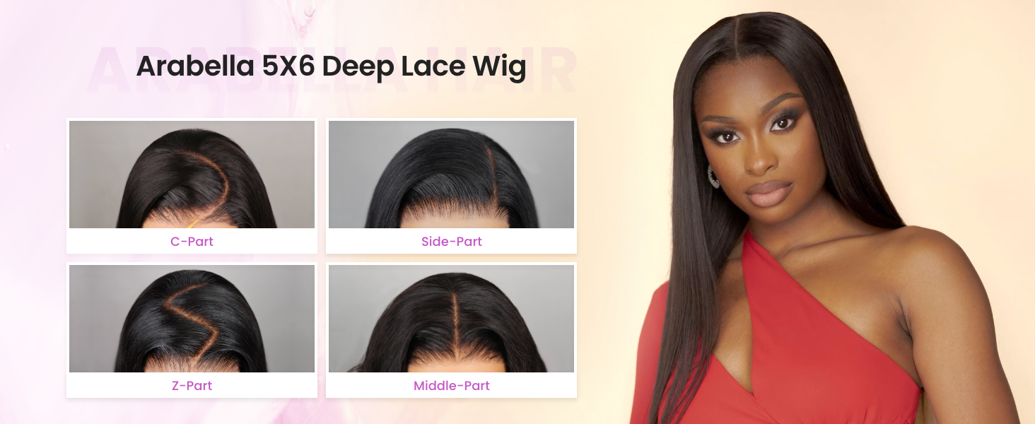 Plus 5x6 human hair straight wig
