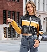 shamofeng Women Leather Jackets Motorcycle Bomber Leather Coats Moto Biker Coat Spring Fall Outfi...