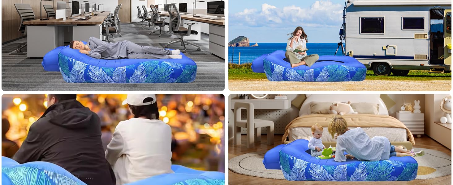 Inflatable Beach Bed with Pillow