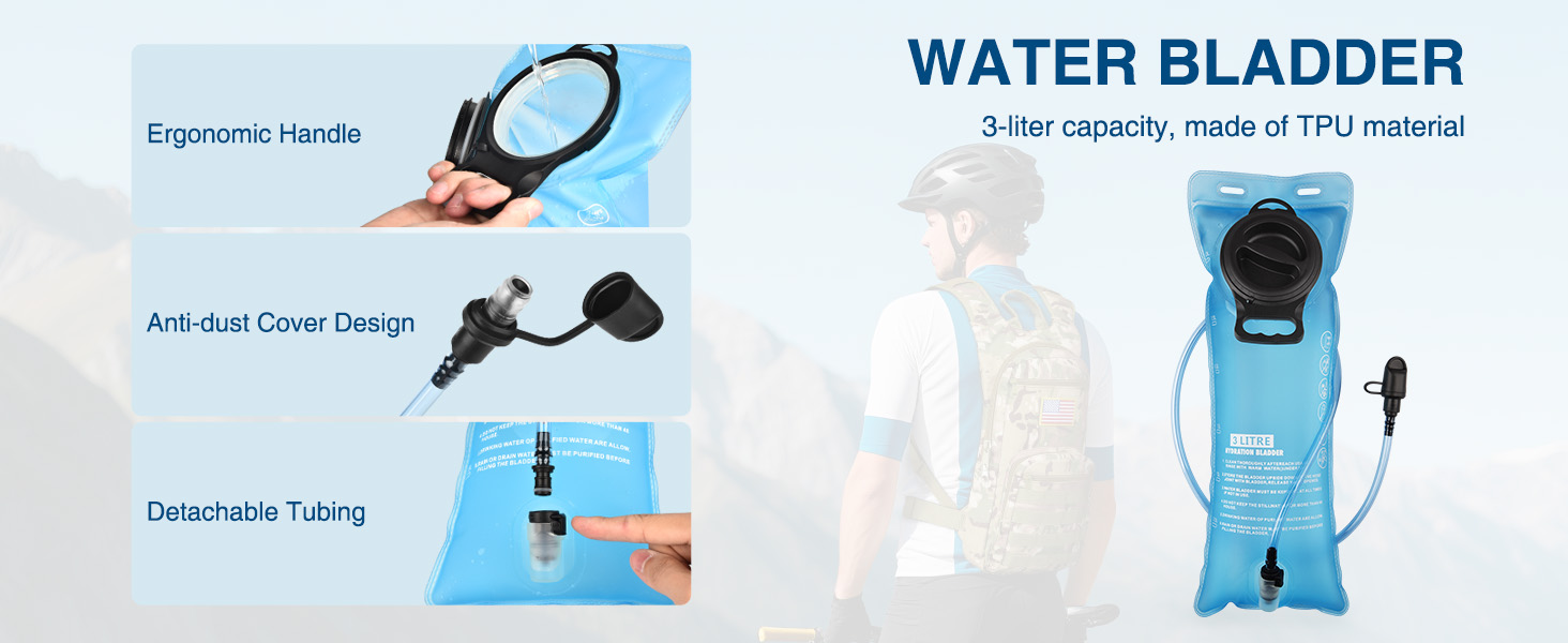hydration backpack 3L water backpack molle tactical hydration pack hiking backpack hunting backpack