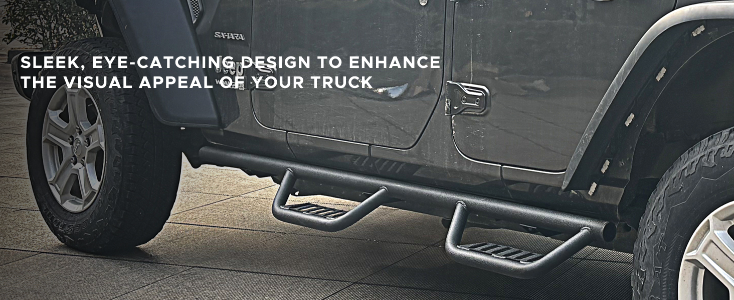 Running Boards for 2018 2019 2020 2021 2022 2023 2024 Jeep Wrangler JL 4 Doors