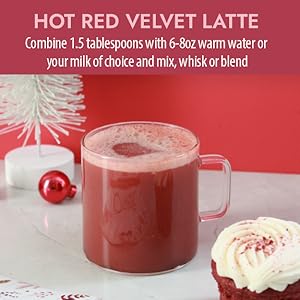 hot red velvet latte