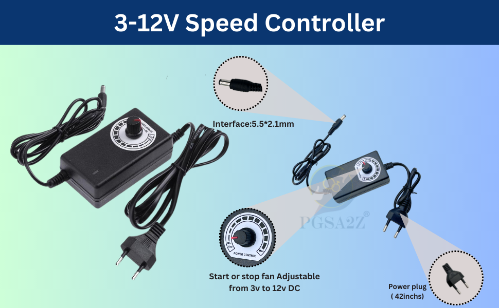 80mm fan with variable speed control