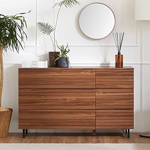 LOWYA チェスト　ウォルナット 日本製の収納チェスト(アルダー/ウォルナット)ロータイプ