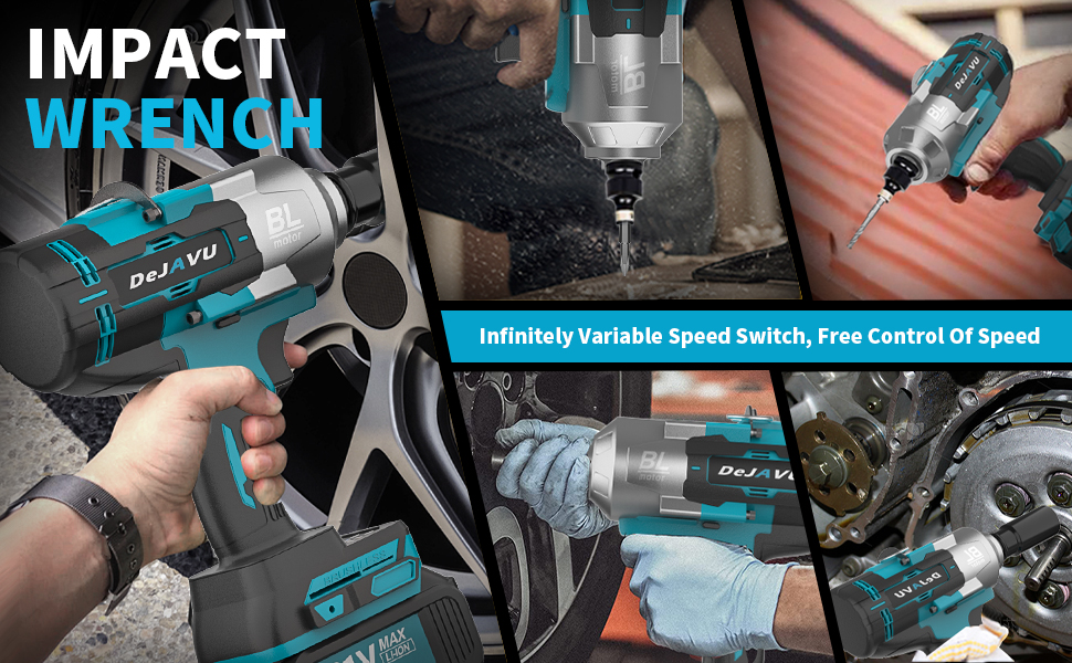 山口 BEAUTY IMPACT SV Cordless Impact Wrench 3/4 inch, Impact Wrench 1400Ft-lbs